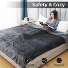 Electric Heated Blanket Queen Size 84 x90   Soft Plush Microplush For Bed  Du   