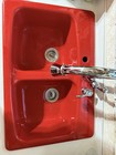 Vintage Kohler Red Cast Iron Enamel Sink