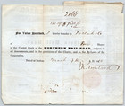 1848 Boston  Ma Northern Railroad Stock Certificate No  3774 For 6 Shares