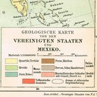 Geological Map Of The United States In German  Original Vintage Map Of Usa
