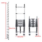 14 5 Ft Aluminum Telescoping Ladder Telescopic Multi Purpose For Home 330lbs