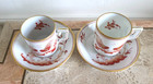 2 Sets Of Richard Ginori Siena Rust Rooster Demitasse Espresso Cups   Saucers