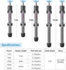 50w Adjustable Aquarium Heater Submersible Fish Tank Thermostat Suction Cup