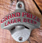 Nos Grand Prize Lager Beer Starr X Wall Mount Bottle Opener Breweriana