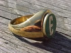 1958 1959 1960 Ford Edsel  e  Gold Chrome Ring Size  11 Nos Unique Hi-quality