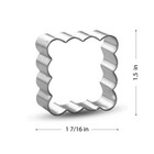 Mini Fluted Square 1 5   Cookie Cutter Metal