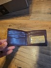 Alpine Swiss Brown Bifold Credit Card Wallet Solid Pattern Logo Accent For Men