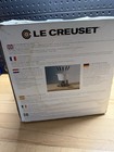 New  Vintage Le Creuset Enameled Cast Iron Compact Table Top Fondue Set White