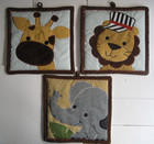 Lambs   Ivy Nursery Jungle Safari Giraffe Lion Elephant Wall Hanging Plush 10 