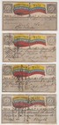 Colombia 1870 Insured Letter Stamps Sc G4-g5 Eight Cubiertas Set Used Scv 215 