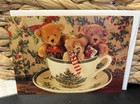 Lot Of 5 Vintage Susans Cards Co Christmas Teddy Bear Wt Envelopes Handmade