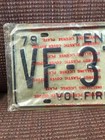 Vintage Tennessee Volunteer Fireman License Plate 1978 New In Original Plastic