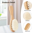 Baby Hair Brush And Comb Set For Newborns   Toddlers   Wooden Baby Brush Set Wit
