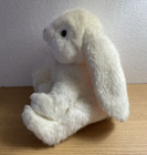 Russ Berrie Powderpuff Bunny Plush Rabbit White Pink Stuffed Animal Easter 10 In