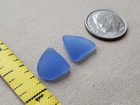 Genuine Pure Beach Sea Glass Surf Tumbled Cornflower Light Blue Small Frosted V4