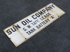 Vtg Porcelain Sun Oil Company Tate Lease Sign Field Gas Sunoco Tank Texas Tx A