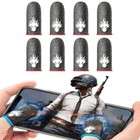 8 Pack Gaming Finger Sleeves For Mobile Gaming ultra Thin smooth Feel anti Red