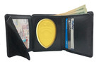 Rfid Blocking Genuine Leather Oval Shield Conceal Carry Office Badge Holder