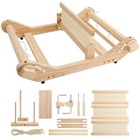 12 Inches Weaving Loom Kit With Rigid Heddle Shed Stick  Wooden Multi-craft W   