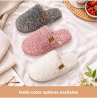 Women Fuzzy Slippers Memory Foam Non-slip Indoor House Shoes Faux Fur Cozy