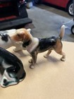 Lot Of 4 Vintage Ceramic  Porcelain Dogs   Beagle  Shepherd  Spaniel  Lab