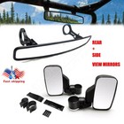 For Kawasaki Mule 3000 3010 4000 4010 Utv Rear-view Wide Center Side Mirrors Set