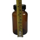 Vintage Amber Glass Bottle Apothecary Drug Medicine Brown Jar Pharmacy Tall 4   