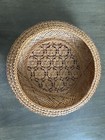 Vtg Woven Mcm Wicker Nesting Baskets Boho Country Cottage Wall Decor Lot Of 3