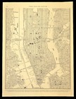 Lower Manhattan Map Ny New York City Vintage World War Wwii Era 1940s Old