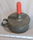 Rare Antique Tinder Box Candle Holder Flint Striker Tin 18th 19th C  Toleware