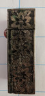 Vintage 800 Silver Lipstick Case Holder Carnelian Cabochon Engraved Floral