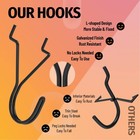 Huhole Pegboard Hooks  J-hook  1 Inch Black Hooks 80 Pack  Ideal Display Pegs   
