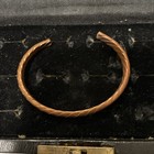 Vtg Solid Copper Braided Cuff Bracelet 