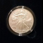 2008-w Bu Burnished American Silver Eagle Dollar Ase Coin With Box Coa Us Mint