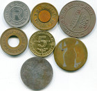 World Vintage Tokens  Lot Of  7       Lotdec2714