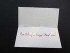  k305  1 Vtg Unused Silver Embossed  Pink Xmas Greeting Card Cute Snowman Couple