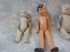 Vintage Miniature Bisque Dollhouse Dolls - 4 Mini Dolls In Tlc Condition