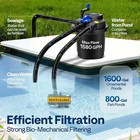 1580gph Pond Pressure Bio Filter Uv Sterilizer Koi Fish Pond Filter 13w Light