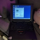 Vintage Ibm Thinkpad 390e Laptop Windows 98 Se Floppy Drive Cd Rs232 Serial Port