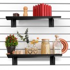 Beaptcely 4 Pack Large Wooden Slatwall Shelf  24 X 12 Inch Slatwall Shelves W   