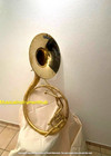 Sousaphone 16  bell Of Pure Brass Metal In Golden Color With Box   Free Shipping