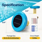 Solar Pool Ionizer Floating Copper Ion Pool Cleaner Reduce Chlorine 35000 Gallon
