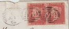 1862 Jun 17 Rare Northampton Spoon 1st Re-cut Pair 1d Star To J Fryer Chatteris