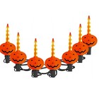 7 5ft Pumpkin Bubble String Lights 8 Led Waterproof Outdoor Yard Porch Decor