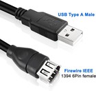 Firewire Ieee 1394 6 Pin Female To Usb A Male Adapter Cable  6 Usb 6 Pin 