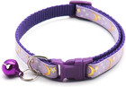 Reflective Cat Collars Breakaway With Bell Moons Stars 2 Pack Girl Boy Pet Kitte