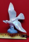 Vintage Seagull Ceramic Lustre Pearlescent Glossy Glaze 5  12 Cm Tall  With Fish