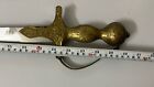 Tulwar Beautiful Sword Vintage Brass Saber Handcrafted Rare Old Collectible