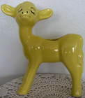 Sweet Vintage Ceramic Yellow Baby Lamb Sheep Planter Nursery Decor Vase Spring
