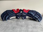 Jared Boll Game Used Hockey Gloves     Columbus Blue Jackets  40     Easton Synergy